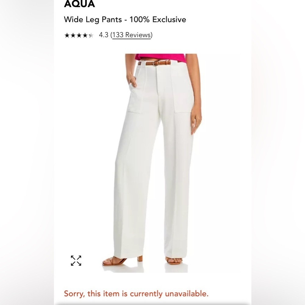 AQUA
Wide Leg Pants - White NWT